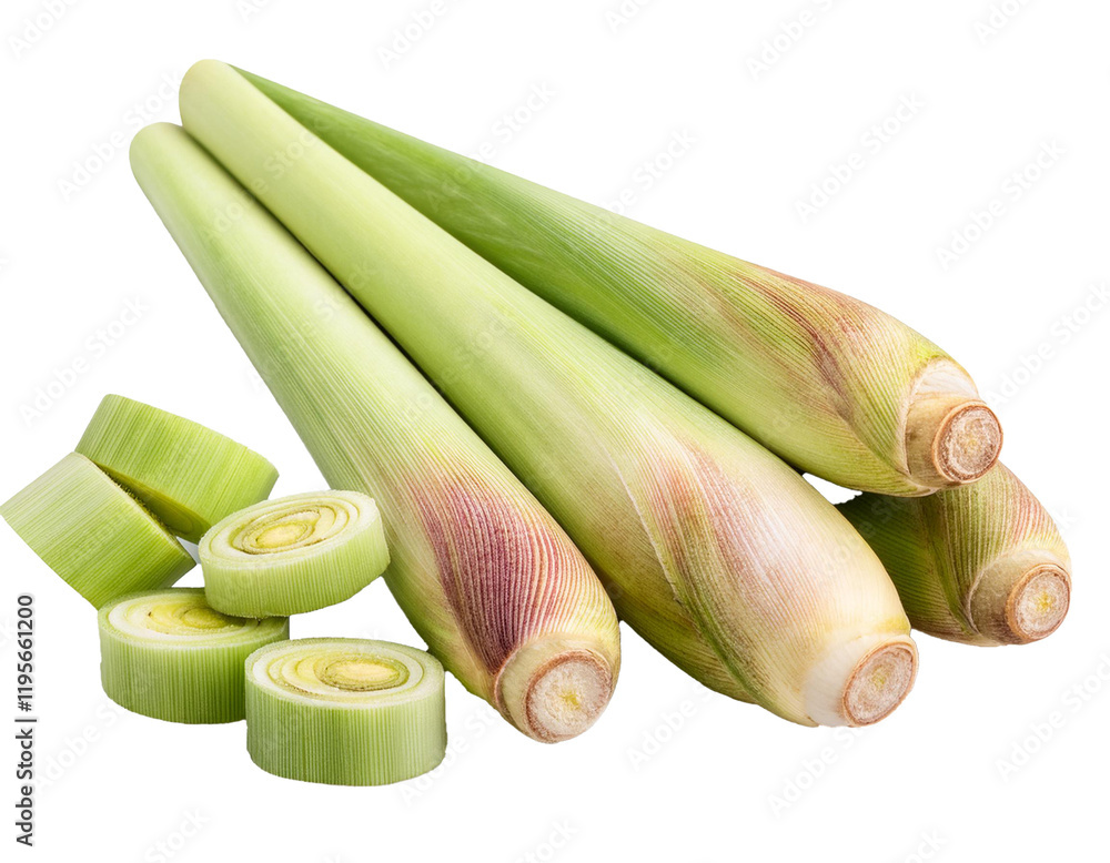 Lemongrass isolated on white background, cutout Lemongrass isolated on white background, cutout