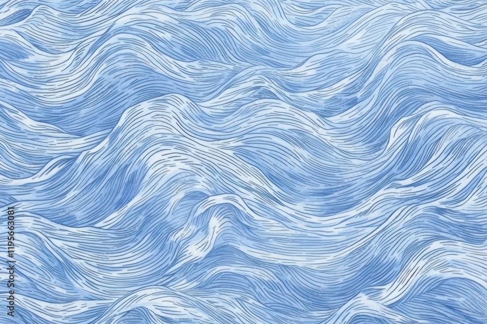 Fototapeta premium Drawing ocean pattern texture nature.