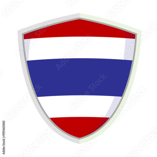 Thailand national flag shield Badge element Free Download Thailand national flag shield Badge element - GFXLoad