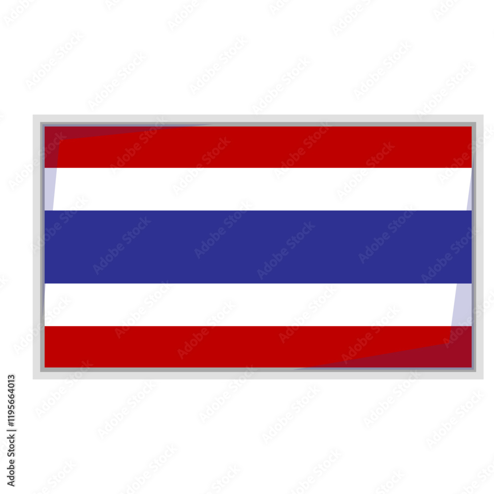 Thailand national flag shield Badge element Thailand national flag shield Badge element