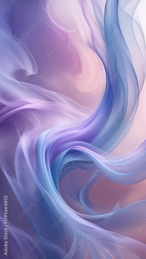 Obraz premium Aesthetic Wallpaper for Mobile: Evocative Wispy Curves of Soft Abstraction, Vibrant Neon Pink and Turquoise Hues Clash, Creating a Dreamy, Fluid Landscape with a Touch of Surreal Beauty