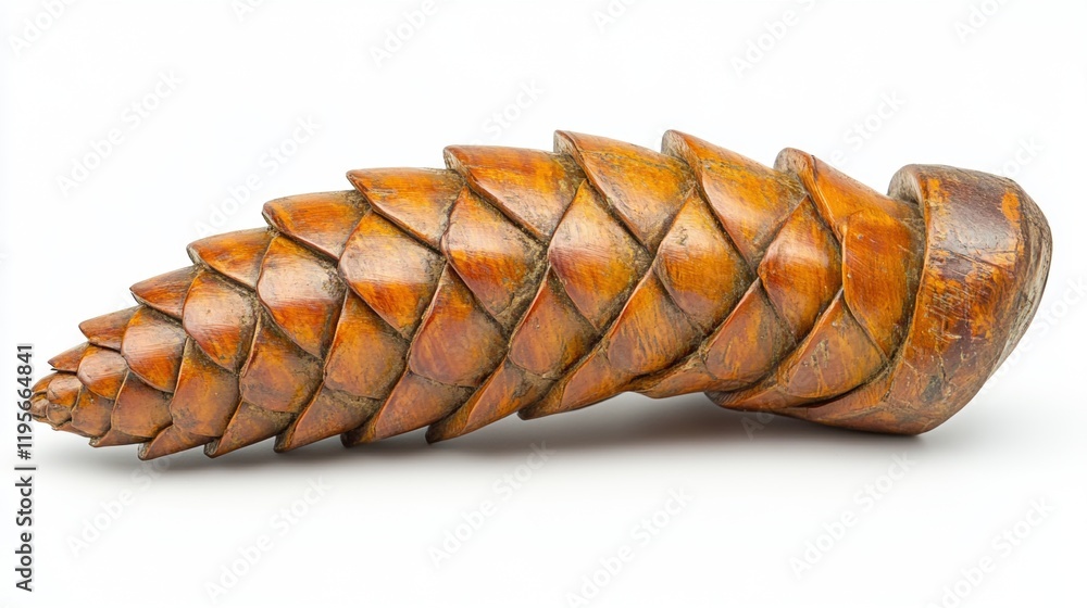 Detailed Close-Up of a Natural Pine Cone on a Plain Background Detailed Close-Up of a Natural Pine Cone on a Plain Background