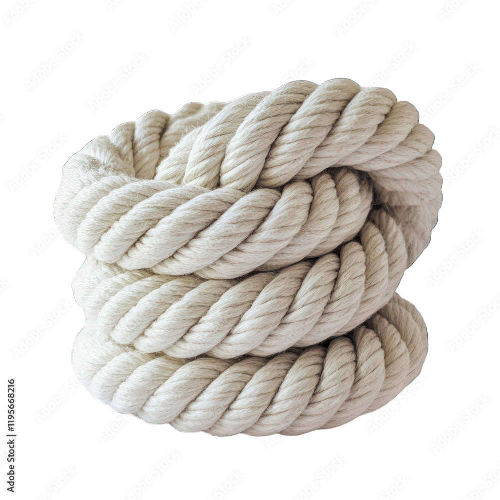White Rope circle neatly isolated on transparent background White Rope circle neatly isolated on transparent background