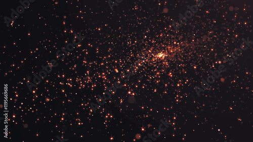 Universe with stars, nebulae and galaxy. Dark night sky with many stars. Space. Stars, planets, nebulae. Vector illustration.