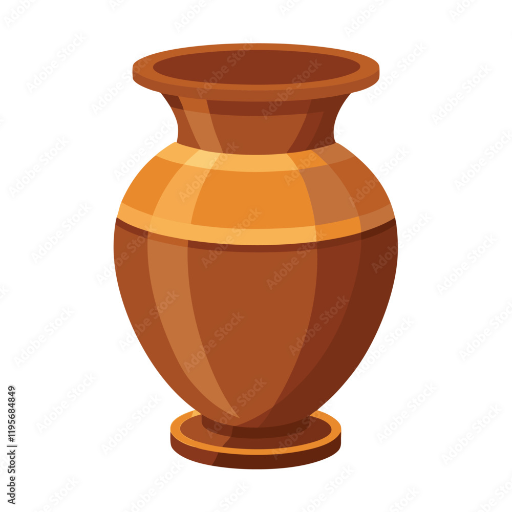 Empty Wooden Vase Vector Illustration - Cartoon, Clipart & Line Art Design 1.eps Empty Wooden Vase Vector Illustration - Cartoon, Clipart & Line Art Design 1.eps