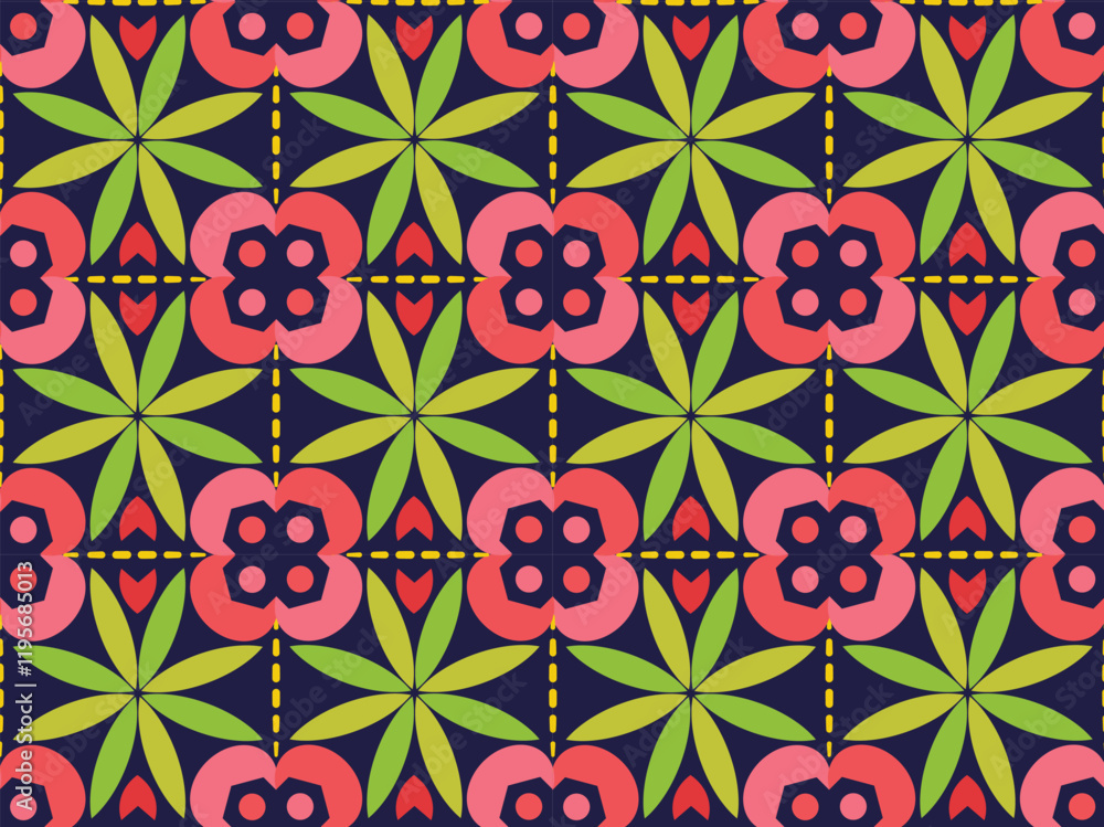 Fototapeta premium Seamless Flower Pattern - Elegant Floral Design