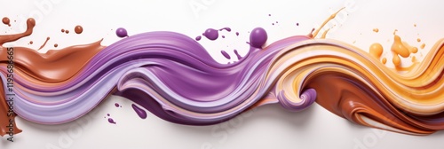 Indulge in Decadence with Wonka Chocolate Nice Cream on White Background - Delicious Bar of Brown Chocolate Candy and Confectionery with Cocoa Accents in Abstract 16:9 Ratio Image