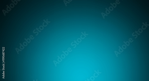 Teal Gradient Background, Deep Blue to Bright Cyan Color Transition