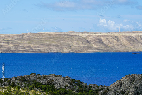 Typical Croatian, Dalmatian Adriatic seaside natural landscape with diverse natural views