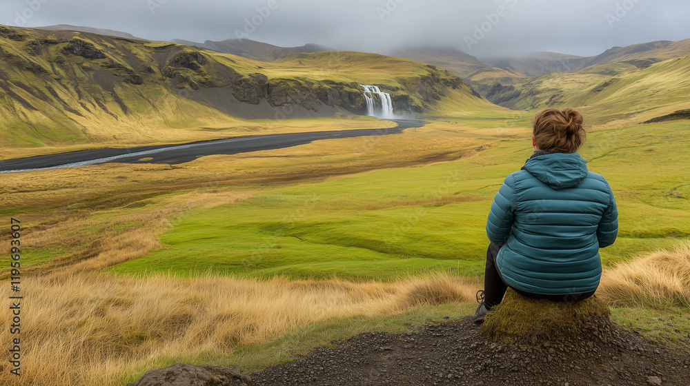 Woman Overlooking Skogafoss Waterfall in Iceland Adventure Travel Photography
Woman Overlooking Skogafoss Waterfall in Iceland Adventure Travel Photography
