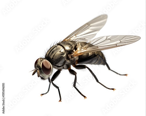 Wallpaper Mural Dirty Housefly - a Cut-Out View of Musca Domestica, Isolated on White Background Torontodigital.ca