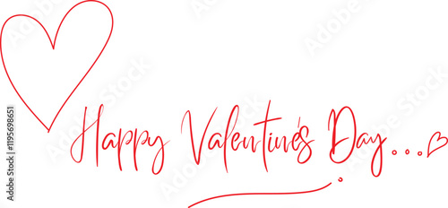 Happy valentine's day greeting card vector with heart icons, valentine greeting card illustration