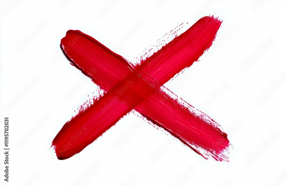 The red X is a symbol of disapproval or rejection The red X is a symbol of disapproval or rejection