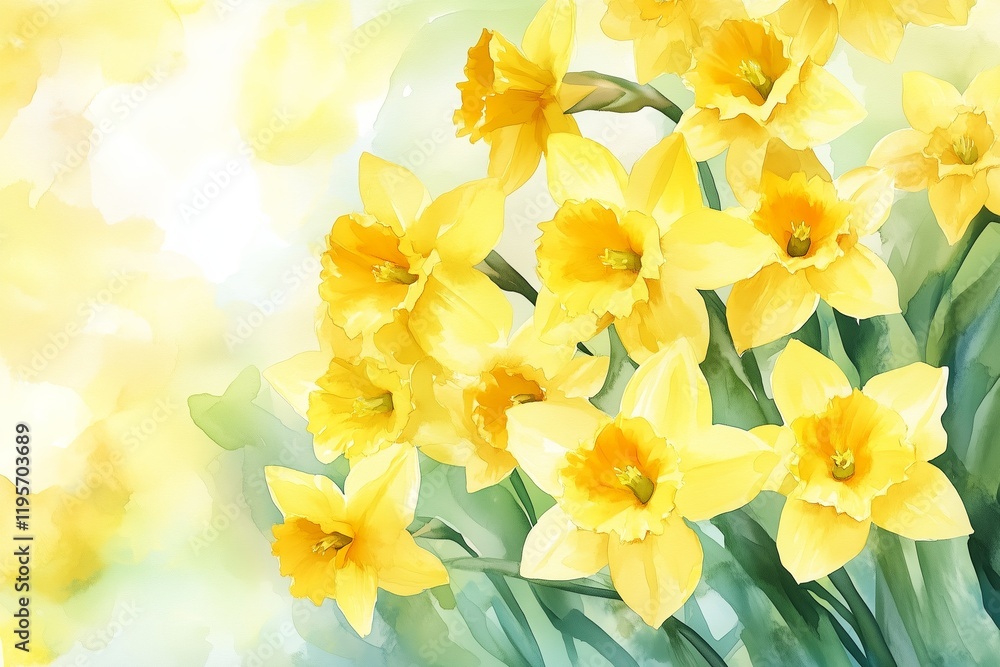 Obraz premium Watercolor background of spring bright colors