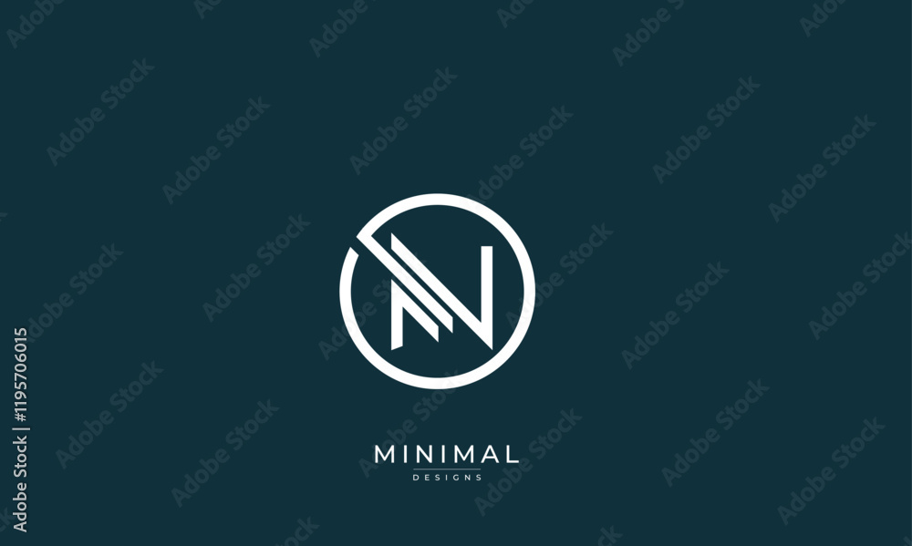 Alphabet letter icon logo NO or ON Alphabet letter icon logo NO or ON