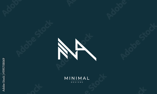 Alphabet letter icon logo NA