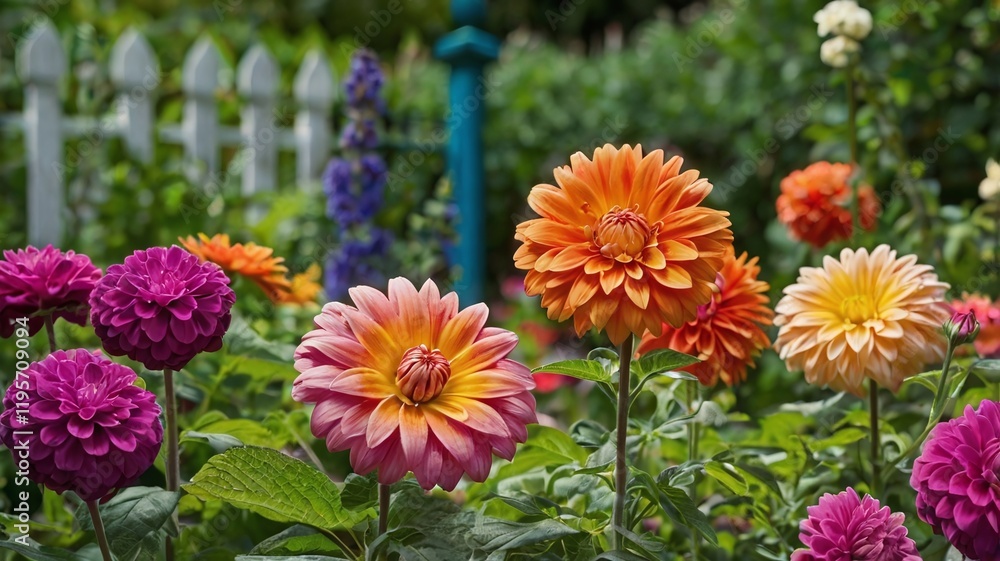 Obraz premium Amazing colorful flower in summer garden