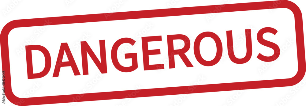 Dangerous stamp icon isolated on white background . Red dangerous label icon vector Dangerous stamp icon isolated on white background . Red dangerous label icon vector