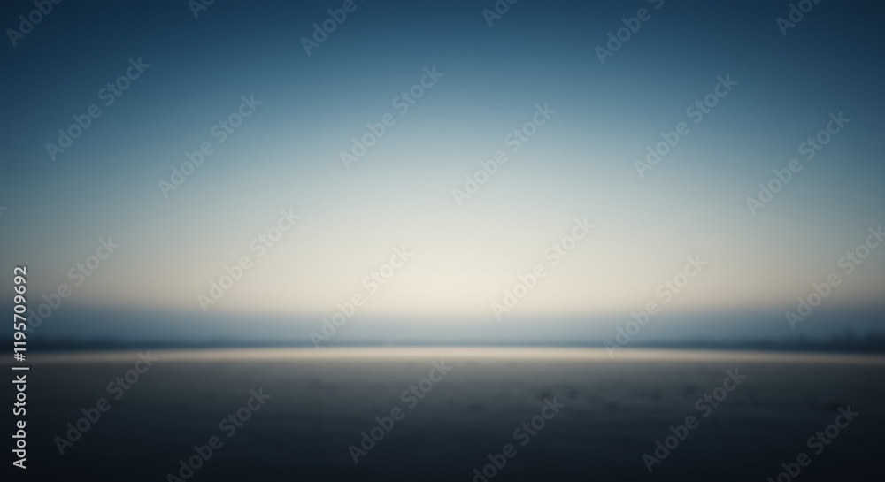 Fototapeta premium Serene Sunrise Over Calm Water: Blurry Landscape Photography