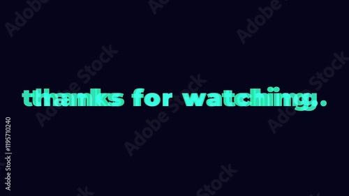 thanks for watching text word video animation.