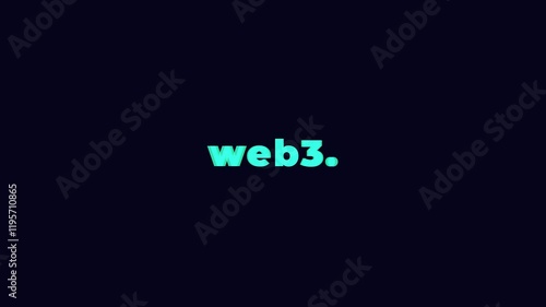 web3 text word video animation.