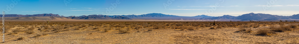 Panoramic desert landscape near Las Vegas, Nevada Panoramic desert landscape near Las Vegas, Nevada