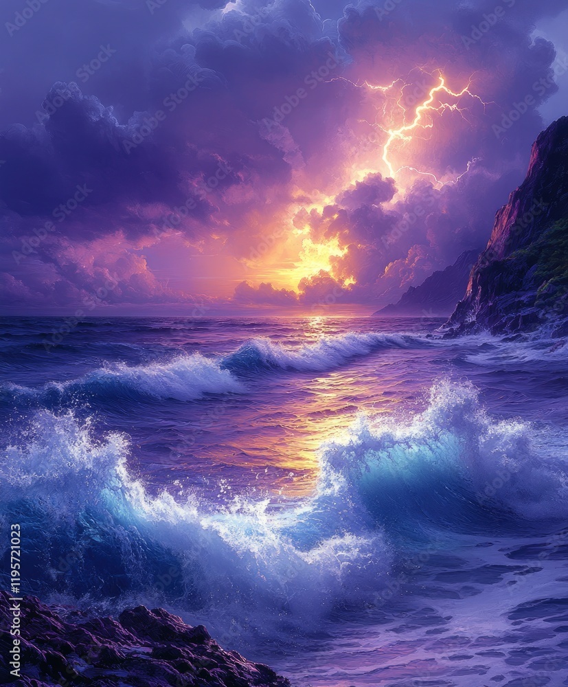 Fototapeta premium sunset over the sea