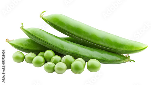 Wallpaper Mural Green pea pod, isolated on transparent background Torontodigital.ca