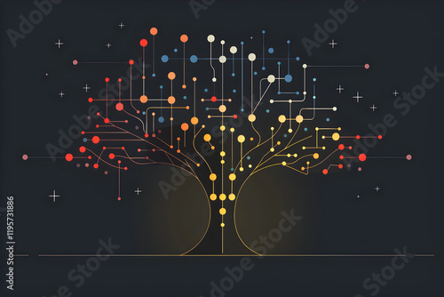 Visual Representation of a K-D Tree Partitioning Multidimensional Data in Machine Learning