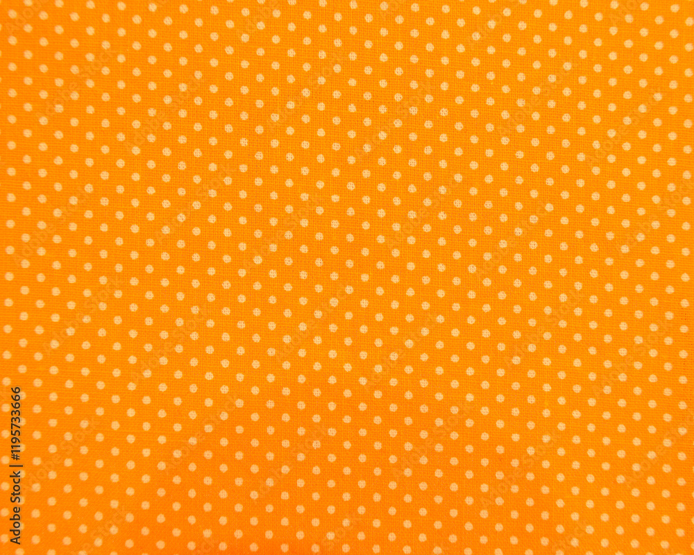 Full frame close-up of orange and yellow polka dot fabric Full frame close-up of orange and yellow polka dot fabric