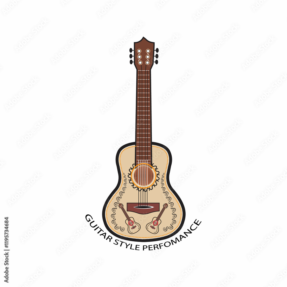 Naklejka premium guitar isolated