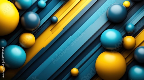 Abstract background with billiard balls
