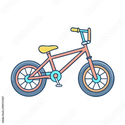 bmx bike vector icon, bmx bike vector illustration-simple illustration of bmx bike, perfect for bmx bike logos and icons and themed design 
