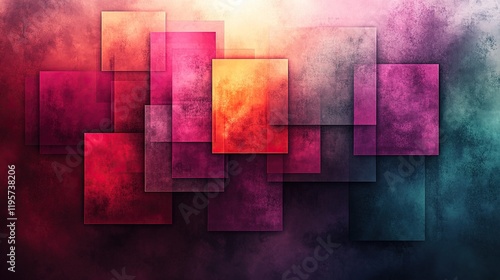 A minimalist background with an array of overlapping rectangular shapes in various shades