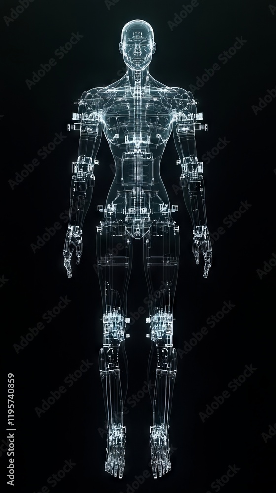 Robotic Humanoid: Transparent Mechanical Anatomy Robotic Humanoid: Transparent Mechanical Anatomy
