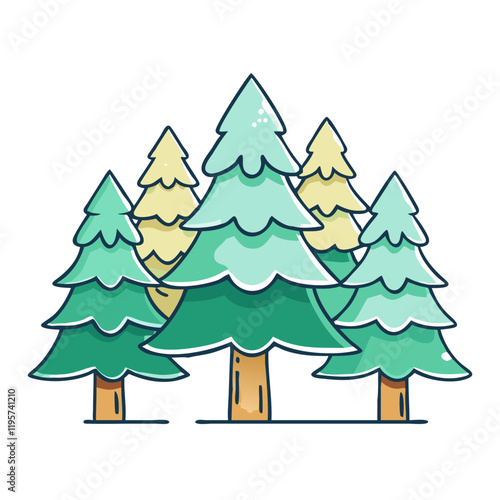 pine tree forest vector icon, pine tree forest vector illustration-simple illustration of pine tree forest, perfect for pine tree forest logos and icons and themed design  photo