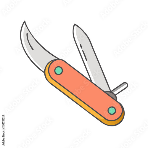 pocket knife vector icon, pocket knife vector illustration-simple illustration of pocket knife, perfect for pocket knife logos and icons and themed design  photo