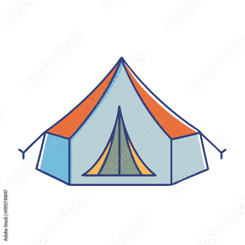 tent vector icon, tent vector illustration-simple illustration of tent, perfect for tent logos and icons and themed design  photo