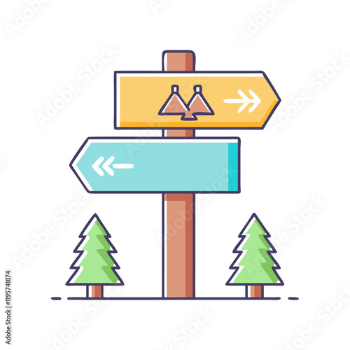 trailhead sign vector icon, trailhead sign vector illustration-simple illustration of trailhead sign, perfect for trailhead sign logos and icons and themed design 