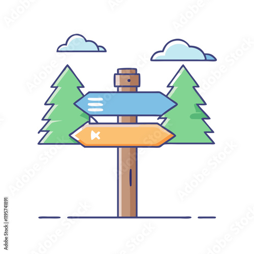 trailhead sign vector icon, trailhead sign vector illustration-simple illustration of trailhead sign, perfect for trailhead sign logos and icons and themed design 