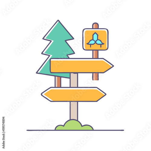 trailhead sign vector icon, trailhead sign vector illustration-simple illustration of trailhead sign, perfect for trailhead sign logos and icons and themed design 