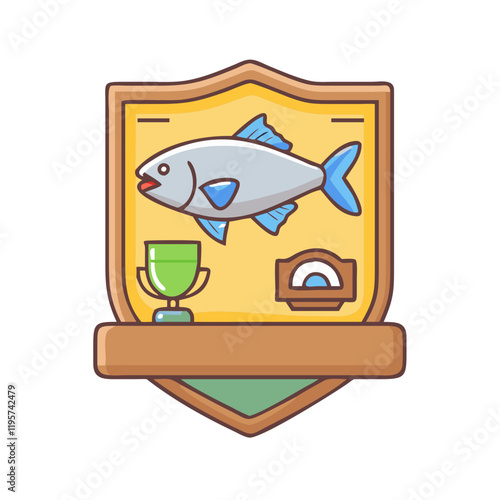 angler s trophy wall vector icon, angler s trophy wall vector illustration-simple illustration of angler s trophy wall, perfect for angler s trophy wall logos and icons and themed design 