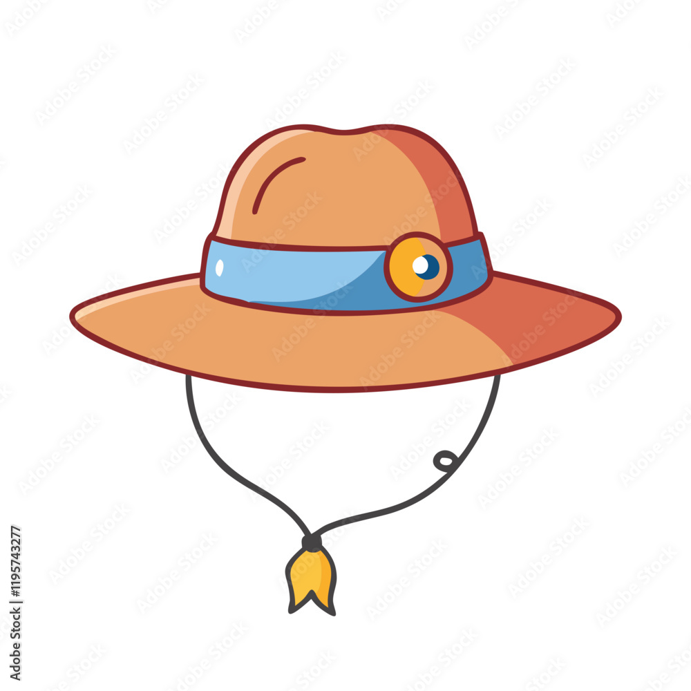 fishing hat vector icon, fishing hat vector illustration-simple illustration of fishing hat, perfect for fishing hat logos and icons and themed design 
