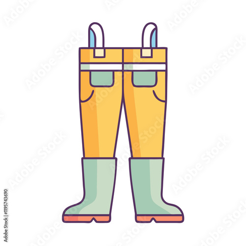 fishing waders vector icon, fishing waders vector illustration-simple illustration of fishing waders, perfect for fishing waders logos and icons and themed design 