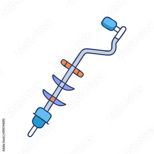 ice fishing auger vector icon, ice fishing auger vector illustration-simple illustration of ice fishing auger, perfect for ice fishing auger logos and icons and themed design 