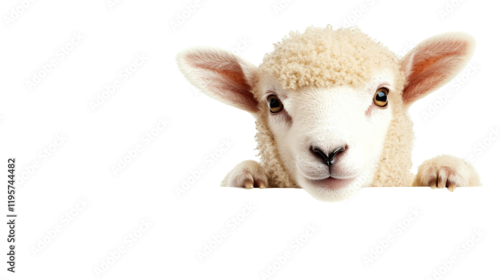 Lamb sheep, isolated on transparent background Lamb sheep, isolated on transparent background
