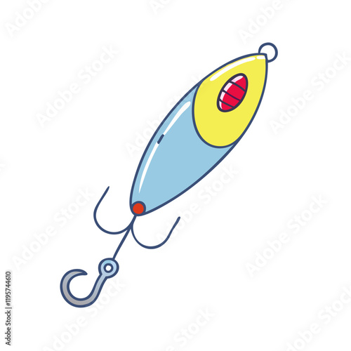 spinner lure vector icon, spinner lure vector illustration-simple illustration of spinner lure, perfect for spinner lure logos and icons and themed design 