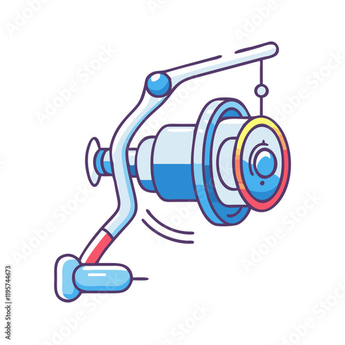 saltwater fishing reel vector icon, saltwater fishing reel vector illustration-simple illustration of saltwater fishing reel, perfect for saltwater fishing reel logos and icons and themed design 