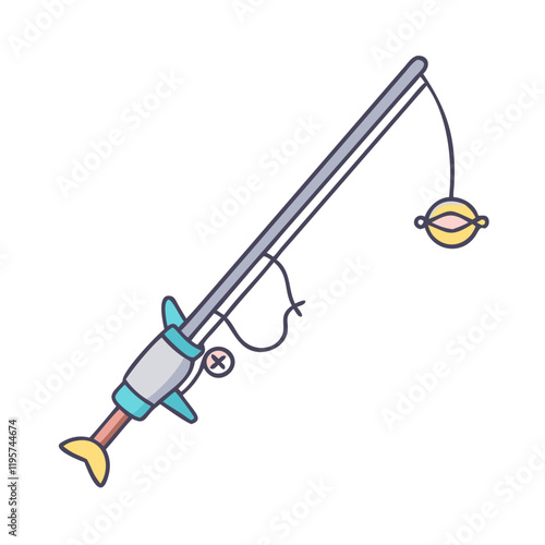 surf fishing rod holder vector icon, surf fishing rod holder vector illustration-simple illustration of surf fishing rod holder, perfect for surf fishing rod holder logos and icons and themed design 
