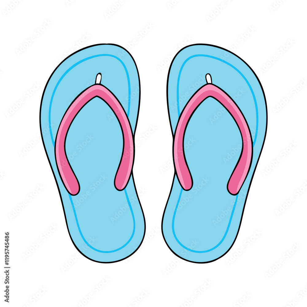 flip flops vector icon, flip flops vector illustration-simple illustration of flip flops, perfect for flip flops logos and icons and themed design 